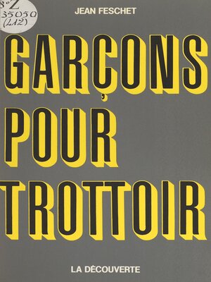 cover image of Garçons pour trottoir